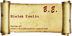 Bielek Evelin névjegykártya